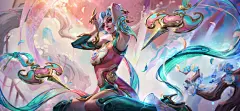 腾蛇织春 伊芙琳 Evelynn_CelestialEmbroiderySkin_WR_HD 画师：qimang
