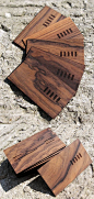 wooden business card designs: 
