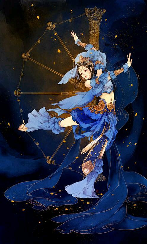 舞女，灵动，蓝色妖姬，伊人舞