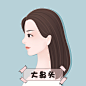 大鼻头鼻子侧面医美整形插画 卡通手绘漫画 可爱女孩美女 脸部面部鼻子系列