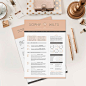 Resume CV Design Cover Letter Template for Word by OddBitsStudio, $18.80