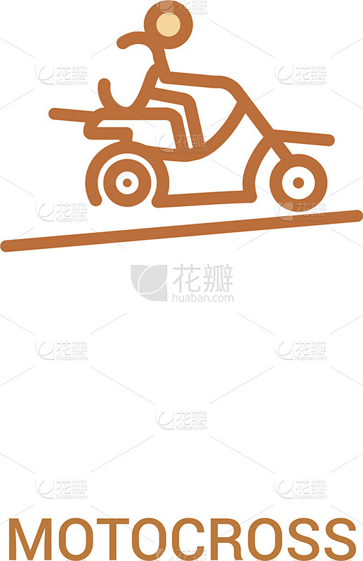 摩托车越野赛,概念,计算机图标,分界线,...