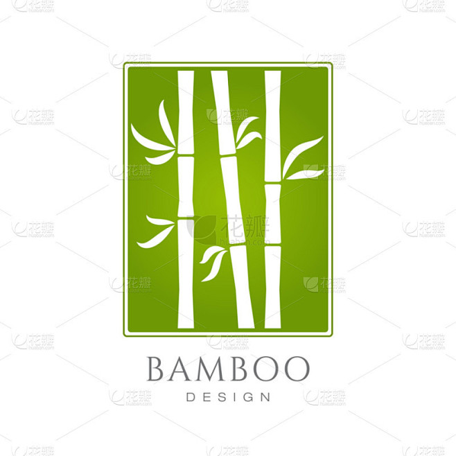 竹图标，业务标志模板.