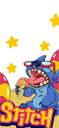 挑战童年动画手机壁纸第一期-史迪奇
