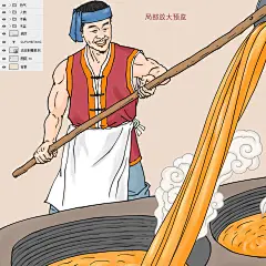 古法黑糖包装插画