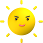 Sun - 3D拟人情绪化天气图标24款素材下载 3D Weather Icons Emoticons Pack .figma .png .psd