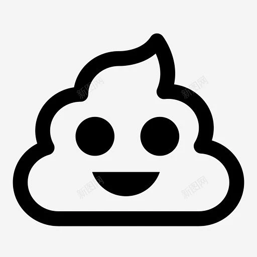 开心的便便表情大便微笑图标 页面网页 平面电商 创意素材-花瓣网