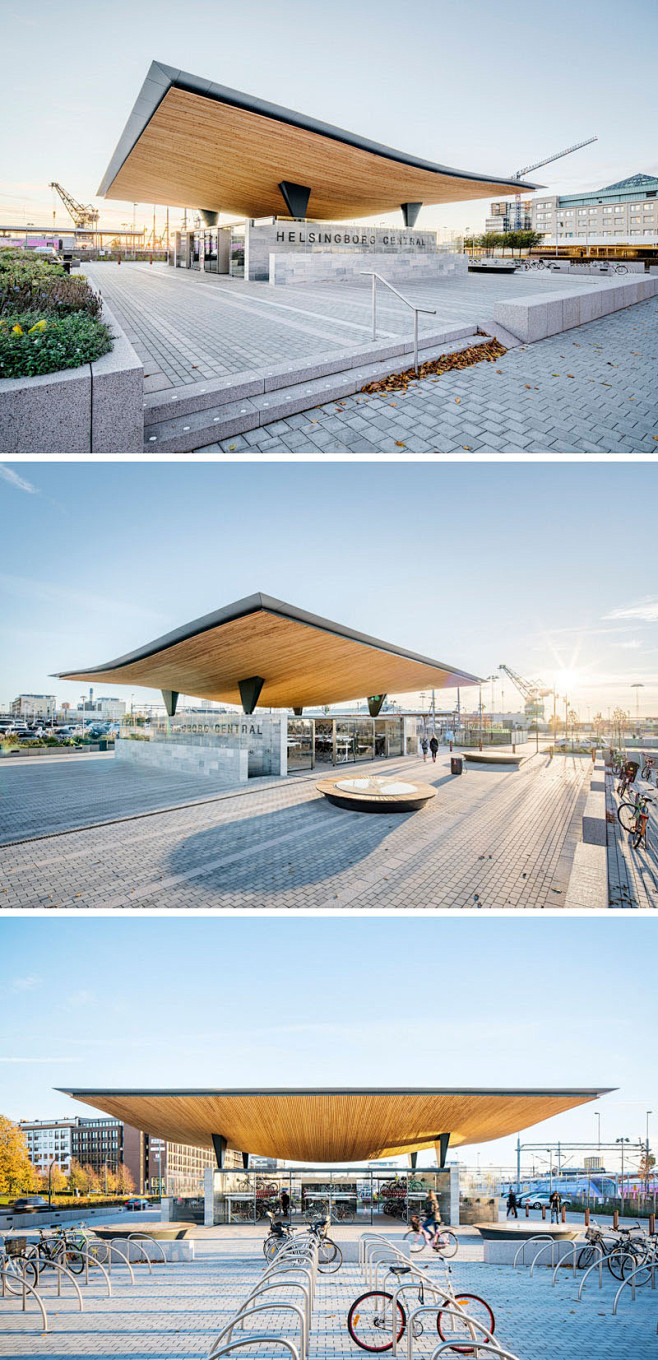 瑞典赫尔辛堡火车站的入口设计简介-建筑设...