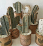 Cactus made from reclaimed wood and nails -- Bingo - Bango