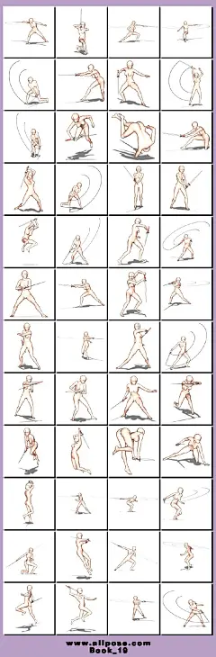 【素材】人体动作参考图..各种姿势_手绘漫画吧_百度贴吧