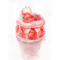 【小美食】 水彩 手绘 绘画 插画 美食 食物 甜品 小蛋糕