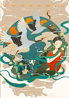 神话插画场景