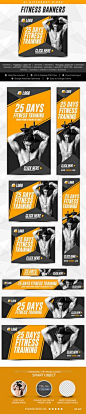 Fitness Banners Template #design Download: http://graphicriver.net/item/fitness-banners/12297869?ref=ksioks