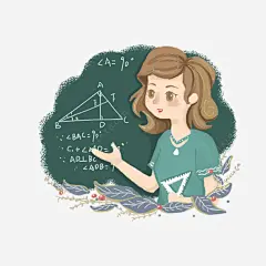 开学季卡通女教师高清素材 动漫动画 卡通人物 卡通手绘 女教师 方程式 装饰图 元素 免抠png 设计图片 免费下载 页面网页 平面电商 创意素材
