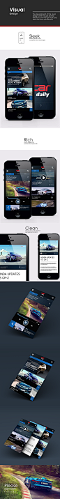 Car Daily app design : The final piece of a design project for a Car magazine. I was tasked with revamping the old version in order to appeal to both new and existing readers of the magazine offline. This describes the project from usability research, wir