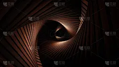 3D渲染抽象背景无限飞行在未来金属走廊，超空间隧道