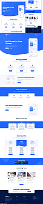 源文件-Pocket App Landing Page 网页模板 .xd素材下载