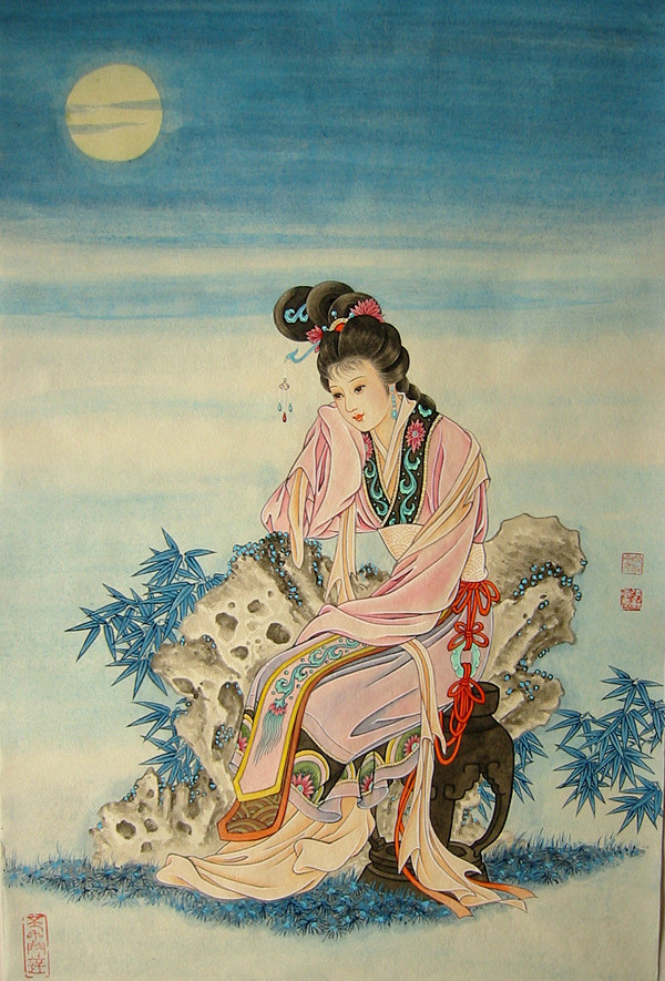 吴良柱 工笔画(仕女——1)