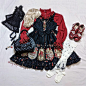 A classic Lolita fashion coordinate featuring Briar Rabbit's Paysage JSK I from Alice and the Pirates