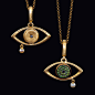 The Weeping Song : The Weeping Song An 18ct Yellow Gold eye with a green Diamond iris and moving Pearl tear. Chain sold separately.  The Weeping Song This is a weeping song A song in which to sleep This is a weeping song But we won't be weeping long &