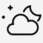 partlycloudynighticon https://88ICON.com 夜晚 多云