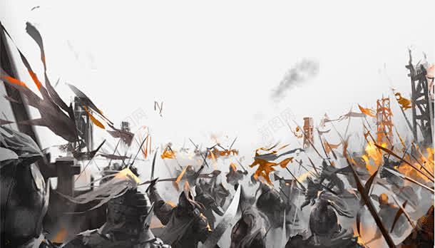 烽火狼烟水墨高清素材 水墨 烽火 狼烟 素材 免抠png 设计图片 免费下载