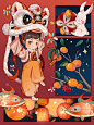 送你一张新年壁纸｜除夕春节分镜插画