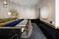 Round Mirror - Polished Brass - Modern Finish - Paris Restaurant - Hospitality Design - Glam Style