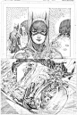 Batgirl on motorcycle, comic pencil by Indonesian artist: Ardian-Syaf