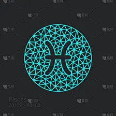 圆形,标志,边框,几何形状,月,灰色,双鱼座,蜘蛛网,鱼类,分离着色