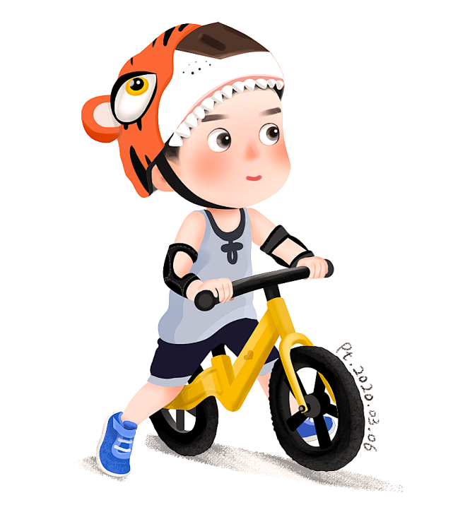 骑平衡车的小盆友