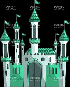 城堡免抠图  - 源文件下载【酷图网】城堡免抠图,城堡,卡通,手绘,简单