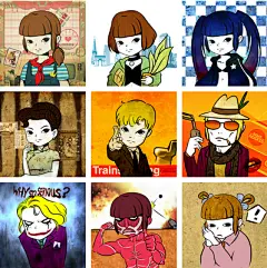 小镜子年末cosplay 漫画插画大赛 水墨插画