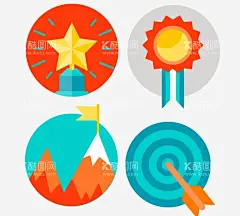 实用圆形图标  - 源文件下载【酷图网】箭靶,射击,登山,奖牌,奖章,图标,eps,ai,矢量,高清图片,素材,