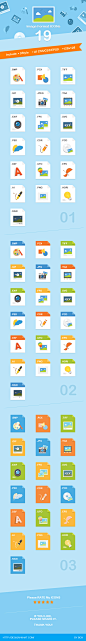 19 Image Format Icons : This set contains 19 Image Format Icons that can be used for designing and developing websites, as well as printed materials and presentations.