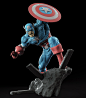 Captain America Fanart Sculpt, Arminas Didziokas : Hello, Here's Captain America fan-art sculpt inspired by Alex Horley's illustration.
I was doing this as if it was a small statue and currently trying to 3dprint this all on a cheap DLP resin printer 
Tha