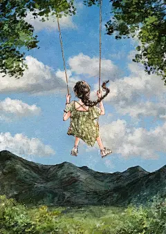 美丽的风景，幸福的时光，用画笔逐一记录下来 ~ 来自韩国插画家Aeppol 的「森林女孩日记-2021」系列插画。