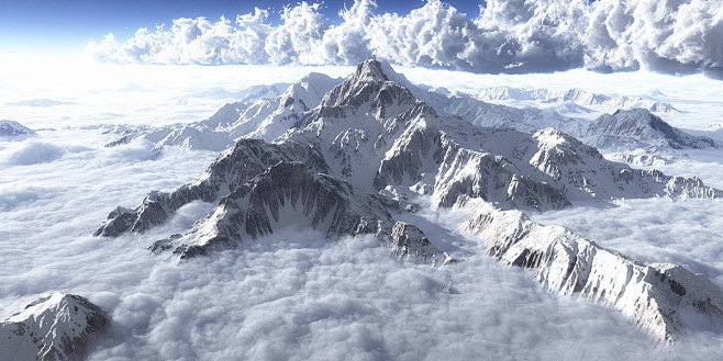 Mountains Clouds Nat...