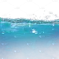 蓝色水面水花