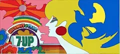 #设计大搜罗#【上个世纪的七喜老海报竟然如此惊艳！】在当时，七喜不仅把巨幅海报悬挂在高速公路上，还在大学生之间派发，使之成为大学宿舍里的一道亮丽的海报墙风景，也被当作书皮包在平庸的教科书上。正因为这样，过了许多年，今天的我们仍然能从有心的收藏者那里一睹它往日的风采。via：Aaron