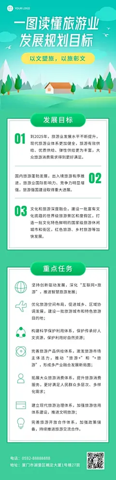 融媒体旅游业发展规划一图读懂插画文章长图