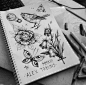 俄罗斯女纹身师Alex Tabuns手稿及作品欣赏