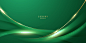 Green abstract background design with elegant golden elements vector illustration