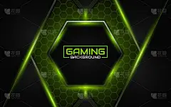 抽象的未来游戏背景与现代电子竞技形状。