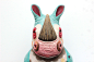Rhino sculpture : Ceramic sculpture I produced with Ornamante. 
