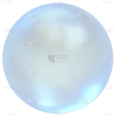C4D蓝色半透明圆形酸性设计元素贴纸