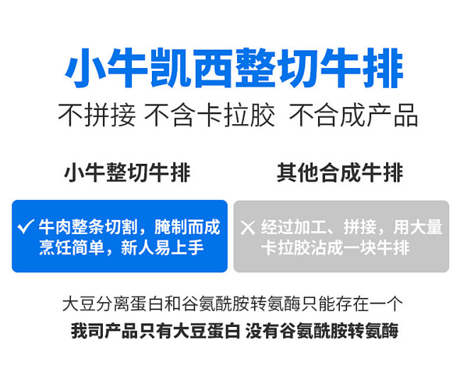 【尝鲜价20.9元】小牛凯西牛排原肉整切...