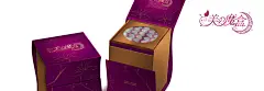 美の魔盒 养颜保健品包装设计 : 客    户：美の魔盒项目背景：手绘花草图案插画，表现女性美好形态与气质；太极图形样式蕴含平衡、调和的宗教内涵，突出此养颜保健品的内在功效。涉及项目工作：包装风格设计、手绘插画、瓶型设计、厂家打样对接完成...