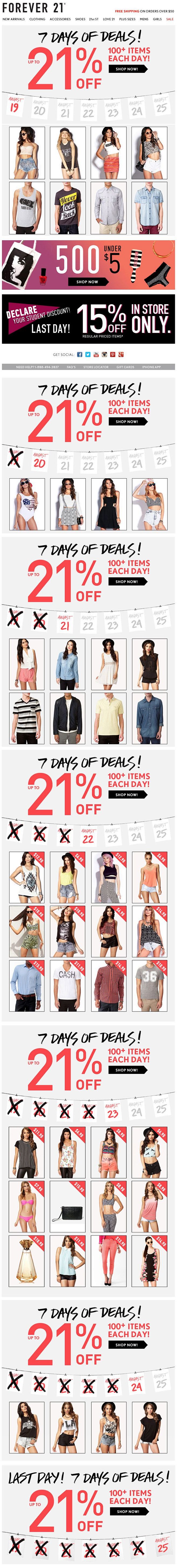 Forever 21 : Days Of...