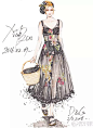 马克笔手绘 | 小笨的时装插画——D&G2015春夏时装秀场-穿针引线服装设计
